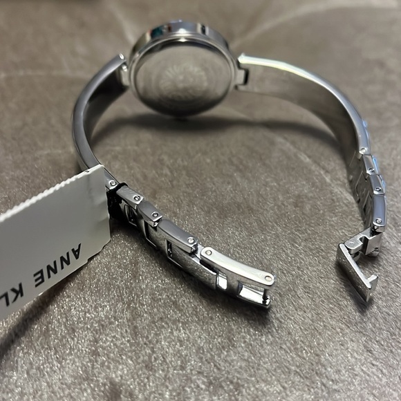 Anne Klein three-piece silver watch and bracelet set with crystals and gift box main image 7